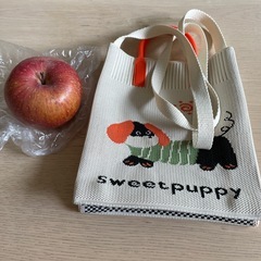 242Sweetpuppy犬刺繍ショルダーバッグD.KELLY ニットポシェットの画像