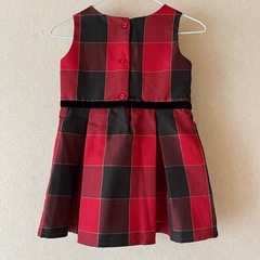 The Children’s Place 赤と黒のチェック ワンピース 2Tの画像