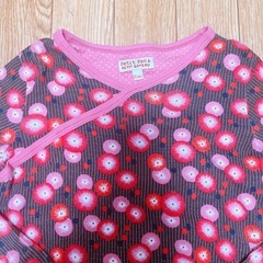 PETIT BATEAU 花柄 長袖カットソー 10ans 長袖Tシャツ ピンク 部屋着の画像