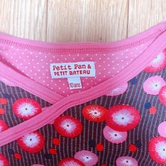 PETIT BATEAU 花柄 長袖カットソー 10ans 長袖Tシャツ ピンク 部屋着の画像