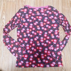 PETIT BATEAU 花柄 長袖カットソー 10ans 長袖Tシャツ ピンク 部屋着の画像