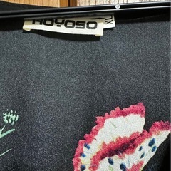 花柄ロングワンピース 七分袖の画像