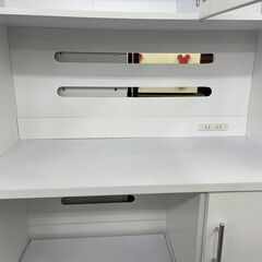 レンジボード 幅90×奥行43×高さ180ｃｍ ホワイト 白 食器棚 キッチン収納  札幌市手稲区の画像