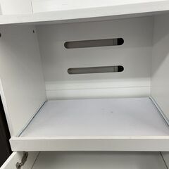 レンジボード 幅90×奥行43×高さ180ｃｍ ホワイト 白 食器棚 キッチン収納  札幌市手稲区の画像