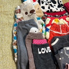 子供服　 冬物90サイズ　女の子　大量まとめ売りの画像