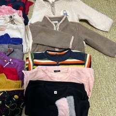 子供服　 冬物90サイズ　女の子　大量まとめ売りの画像