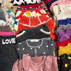 子供服　 冬物90サイズ　女の子　大量まとめ売りの画像