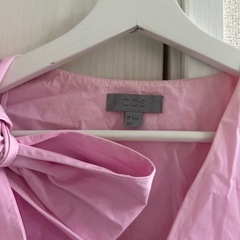 リボンモックネックノースリーブタイトワンピース   COSの画像