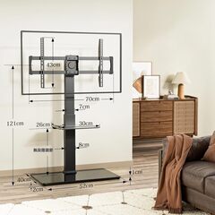 テレビスタンド　ハイタイプ　壁寄せ　テレビ台の画像