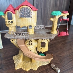 シルバニアファミリー森のどきどきツリーハウス森のわくわくログハウスセットの画像