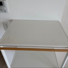 山崎実業 TOWER ごみ箱上レンジラック レンジ台の画像