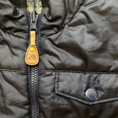 familiar ベスト　リバーシブル　120 ネイビー×チェック　ファミリアの画像