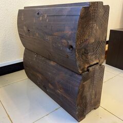 Dログ材 ディスプレイ・DIYに ログハウス用木材 1点〜の画像