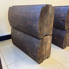 Dログ材 ディスプレイ・DIYに ログハウス用木材 1点〜の画像