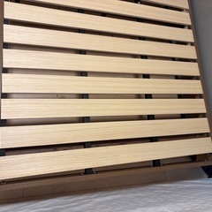 棚付きすのこベッドフレーム　セミダブルの画像