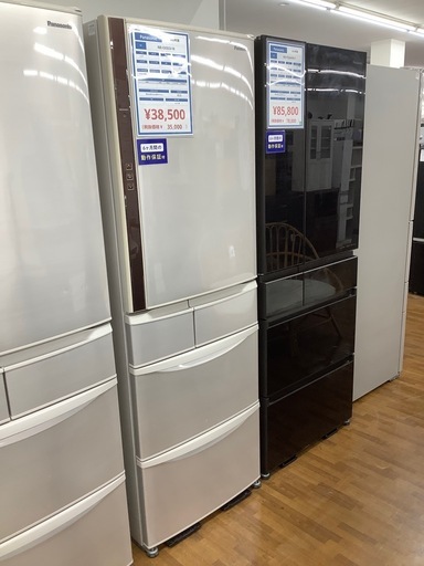 90分の無料軽トラック貸出サービス！【Panasonic】5ドア冷蔵庫（NR-E431V-N）のご紹介です!