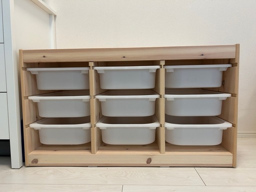 【美品】IKEA トロファスト フレームのみ処方目前です TROFAST トロファスト フレーム, ライトホワイトステインパイン