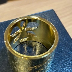 D7053【ミキモト】スカーフリング ゴールド パールの画像