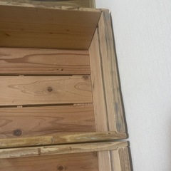 木箱 りんご箱 2個の画像