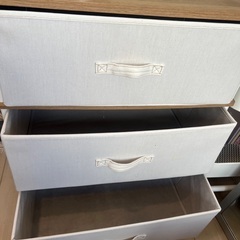 テレビ台、収納ケース2台、の画像