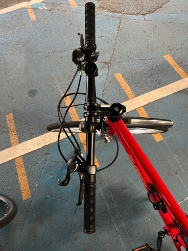 自転車出品します！Shimano製変速機レッド クロスバイク オンライン