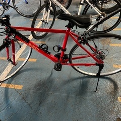 自転車出品します！Shimano製変速機レッド クロスバイク アルミフレームの画像