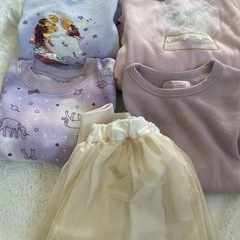 　【条件あり無料】　ユニコーン　キッズ服　子ども服　120 女の子　トップス　スカート　お姫様　フリフリ　ドレス　ワンピの画像