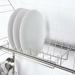 【12/16まで】ニトリ SUSシリーズ 伸縮シンク上ラック・ディッシュスタンド 2点セットの画像