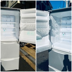 ☘️ シャープ冷凍冷蔵庫 SJ-W351C-S☘️350L ♻️ 2017年製👌配達設置対応可。の画像
