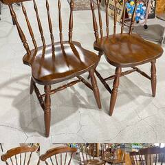 I8★飛騨産業★キツツキシリーズ ダイニングセット 4人用 ラウンドテーブル ウィンザーチェア ラウンド 丸 円形 の画像