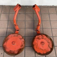 【売切御免！】780 鳥取県発 トラクター ロータリー パーツ 尾輪 セット [ 四角軸(約)51.5mm ] 広島 岡山 島根 兵庫 あぐり家鳥取中央店の画像