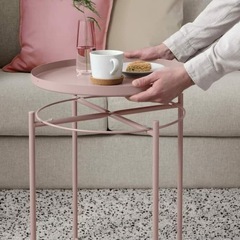 IKEA グラドム GLADOM トレイテーブル 限定色ピンクの画像