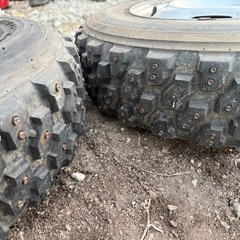 165SR13 スタッドピン付オフロードタイヤ 2本セット ブリヂストン ポテンザの画像