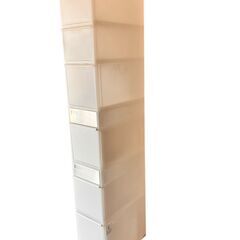 ［幅約26奥行約46高さ約169cm］ペダル式ゴミ箱 分別スイングストッカーワイド 55L　すき間収納の画像