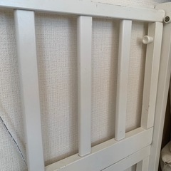 🉐白 ホワイト ベビーベッド［レギュラーサイズ］４歳まで使用可の画像