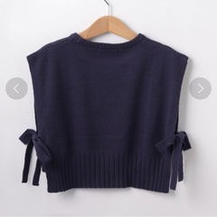 【リンクコーデ・洗える】ニットベスト(110/120cm)の画像
