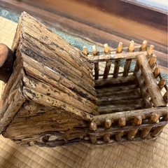 置物 小物入れ　ログハウス風  の画像