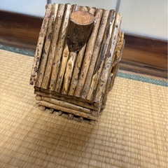 置物 小物入れ　ログハウス風  の画像