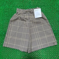 Dessin 【リンクコーデ】チェックガウチョパンツ ブラウン (100/110cm)の画像