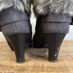 ファー　ショートブーツ　23.5cm-24cmの画像