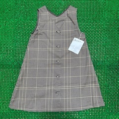 【リンクコーデ】チェックジャンバースカート（120cm）の画像