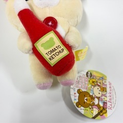 【タグ付き】こりらっくま ぬいぐるみ 小サイズ ケチャップの画像