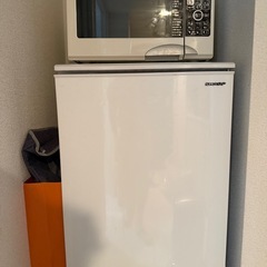 冷蔵庫と電子レンジの画像