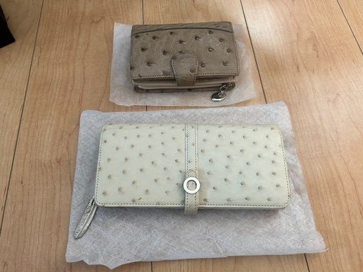 未使用 10万円 オーストリッチ 財布 2点まとめて