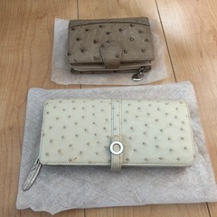 未使用 10万円 オーストリッチ 財布 2点まとめての画像
