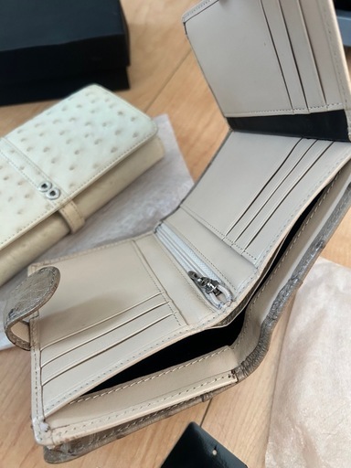 未使用 10万円 オーストリッチ 財布 2点まとめて