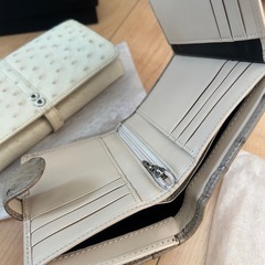 未使用 10万円 オーストリッチ 財布 2点まとめての画像