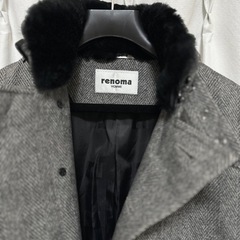 renoma homme グレーロングコート チェスターコートの画像