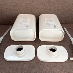 無印　フタが外せるPET詰替ボトル　ホワイト　無印良品　シャンプー　リンス　ディスペンサー　 詰め替えボトル　 詰め替え用の画像