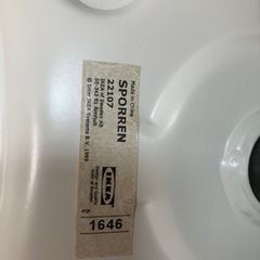 【中古】イケヤ キャスター付木製チェアー 白の画像